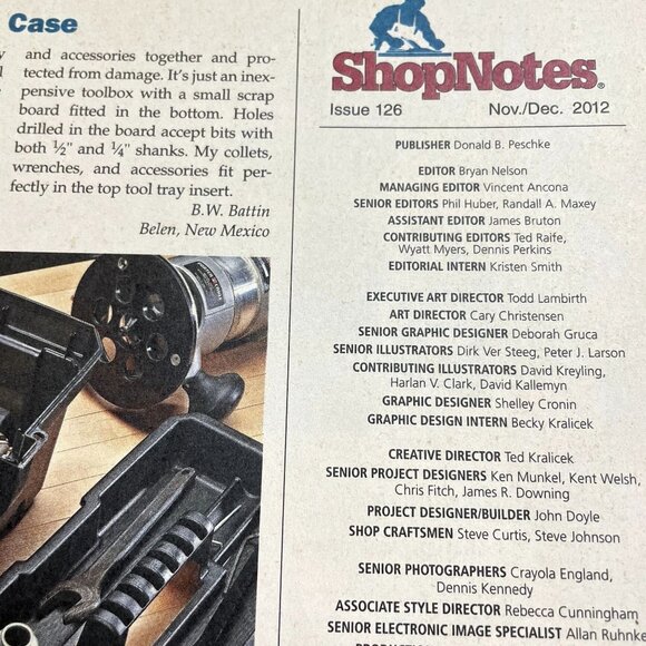 ShopNotes Woodworking Magazine Nov Dec 2012 Issue 126 Vol 21 Illustrated Tips To - Picture 7 of 7